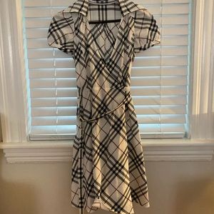 Beautiful faux wrap BURBERRY blue label dress.